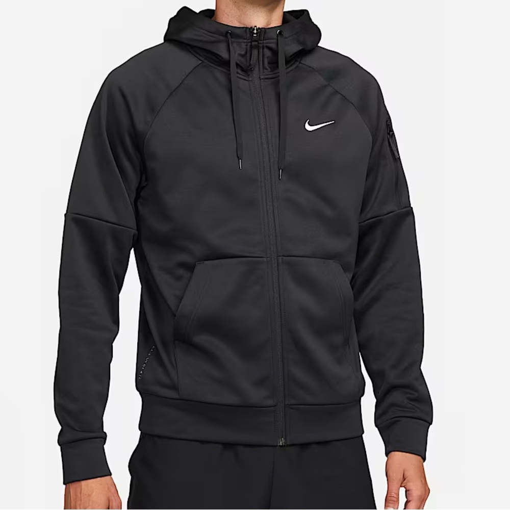 Big Kids' Therma-FIT Black Training Hoodie medium - Picture 2 of 7